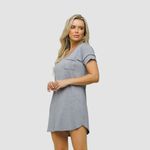 CAMISÃO COM FILETES MALHA VISOLYCRA - CINZA
