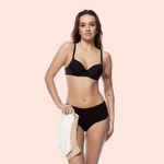 KIT DE CALCINHA HOT PANTS ALGODÃO - COM 03 PEÇAS - MARFIM/CHOCOLATE/PRETO