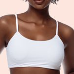 TOP SEM ARO COM BOJO REMOVÍVEL EM MICROFIBRA - BRANCO