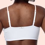 TOP SEM ARO COM BOJO REMOVÍVEL EM MICROFIBRA - BRANCO