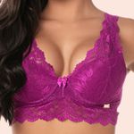 SUTIÃ COM ALÇAS LARGAS COM BOJO E ARO EM RENDA - ODALISCA