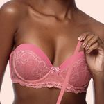 SUTIÃ TOMARA QUE CAIA COM BOJO E COM ARO EM RENDA E MICROFIBRA - SANDIA