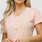 CAMISOLA PEITILHO COM RENDA E BOTÕES - LARANJA