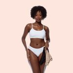 KIT CALCINHA MICROFIBRA TANGA TRADICIONAL - COM 03 PEÇAS - PRETO/BRAN/CHOC