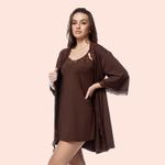 8345A ROBE RENDA - CACAU