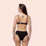 SUTIÃ PUSH-UP COM BOJO E ARO EM MICROFIBRA - PRETO