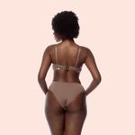 SUTIÃ MEIA TAÇA COM BOJO E ARO EM MICROFIBRA - CASTANHO