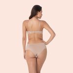 SUTIÃ MEIA TAÇA COM BOJO E ARO EM MICROFIBRA - CHOCOLATE