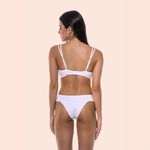 CALCINHA BIQUINI LATERAIS FRANZIDAS - BRANCO