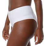 CALCINHA HOT PANT CÓS ALTO COM LATERAL DUPLA - BRANCO