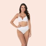 SUTIÃ SEM ARO COM BOJO MACIO TRIÂNGULO EM MICROFIBRA - BRANCO