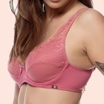 SUTIÃ SEM BOJO COM ARO EM RENDA E MICROFIBRA - SANDIA