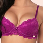 SUTIÃ MEIA TAÇA COM BOJO E ARO EM RENDA - ODALISCA