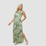 VESTIDO ESTAMPADO ARARAS VISCOSE - ESTAMPADO