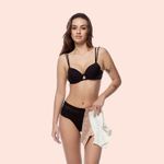 KIT CALCINHA ALGODÃO FIO DUPLO CÓS EM RENDA - COM 03 PEÇAS - MARFIM/CHOCOLATE/PRETO