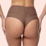KIT CALCINHA MICROFIBRA HOT PANTS FIO DUPLO - COM 03 PEÇAS - CALLAS/CASTANHO/SENSUALE