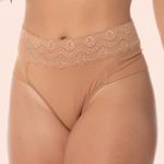 KIT CALCINHA MICROFIBRA FIO DUPLO CÓS EM RENDA - COM 03 PEÇAS - CAST/MAJ/AMEN