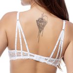 SUTIÃ PUSH-UP COM BOJO E ARO INTEIRIÇO EM RENDA - BRANCO