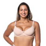 SUTIÃ CURVES SEM BOJO COM ARO MEIA TAÇA EM MICROFIBRA - BASE