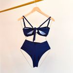 CALCINHA DORIS HOT PANTS BIQUINI - AZUL MARINHO