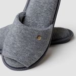 CHINELO ABERTO ATOALHADO - CINZA