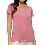 1901037 PIJAMA CAPRI COM BOTÃO - ROSA