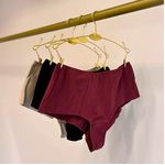 KIT CALCINHA CÓS ALTO FIO DUPLO HOT PANT ALGODÃO - COM 03 PEÇAS - PRETO/SENSUALE/CHOCOLATE