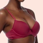 SUTIÃ MEIA TAÇA COM BOJO E ARO E COM BASE EMBUTIDA EM MICROFIBRA - DESEJO