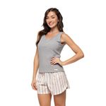 1901063 PIJAMA REGATA RIBANA - CINZA