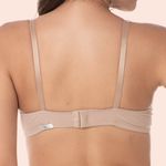 SUTIÃ MEIA TAÇA COM BOJO E ARO EM MICROFIBRA - CHOCOLATE