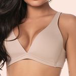 SUTIÃ SEM ARO COM BOJO MACIO E ALONGADO EM MICROFIBRA - CHOCOLATE