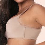 SUTIÃ SEM ARO COM BOJO MEIA TAÇA EM MICROFIBRA - CHOCOLATE