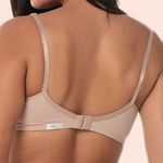 SUTIÃ SEM ARO COM BOJO MEIA TAÇA EM MICROFIBRA - CHOCOLATE