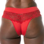 CALCINHA BRANCA RENDA E MICROFIBRA - RUBI