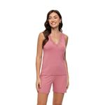1901133 PJAMA REGATA COM RENDA VISCOLYCRA - ROSA