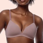 SUTIÃ SEM ARO COM BOJO MACIO TRIÂNGULO EM MICROFIBRA - SATIN