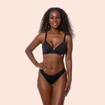 CALCINHA TANGA MICROFIBRA - PRETO