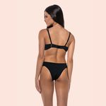 CALCINHA BIQUINI LATERAIS FRANZIDAS - PRETO