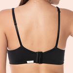 SUTIÃ SEM ARO COM BOJO MACIO E ALONGADO EM MICROFIBRA - PRETO