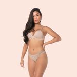 SUTIÃ SEM ARO COM BOJO MACIO TRIÂNGULO EM MICROFIBRA - CHOCOLATE