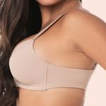 SUTIÃ SEM ARO COM BOJO MACIO TRIÂNGULO EM MICROFIBRA - CHOCOLATE