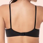 SUTIÃ SEM ARO COM BOJO MEIA TAÇA EM MICROFIBRA - PRETO