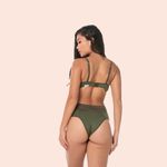 SUTIÃ MEIA TAÇA COM BOJO E ARO EM MICROFIBRA E RENDA - VERDE MAJOR