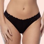 FIO DUPLO CINTURA BAIXA - PRETO