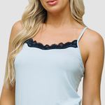 SHORTDOLL LISO COM RENDA VISCOLYCRA - AZUL CELESTE