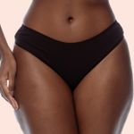 KIT CALCINHA TANGA ALGODÃO - COM 03 PEÇAS - MARFIM/CHOCOLATE/PRETO