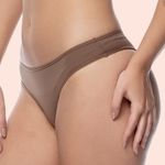 Kit Calcinha Tanga Tradicional em Microfibra com 3 Peças - CALLAS/CASTANHO/SENSUALE