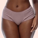 KIT DE CALCINHA HOT PANTS ALGODÃO - COM 03 PEÇAS - CHOCOLATE/MESCLA/SATIN