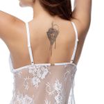 MINI DOLL RENDA CHANTILLY - BRANCO