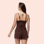 SHORT DOLL ALCINHA MICROFIBRA - CACAU